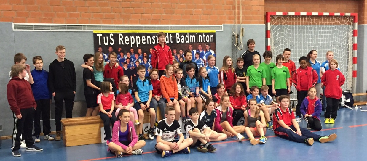 Die Starter im Doppel/Mixed U11-U15.